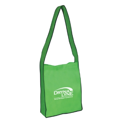 Picture of Non-woven Messenger Tote Bag With Hook And Loop Closure