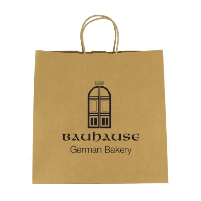 Picture of Kraft Paper Brown Shopping Bag - 10" X 10"