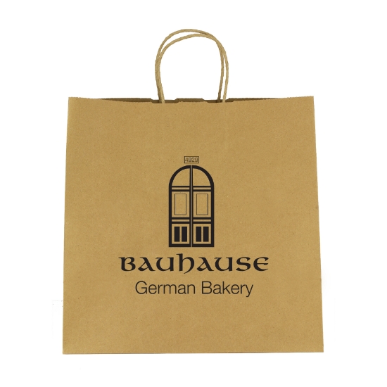 Picture of Kraft Paper Brown Shopping Bag - 10" X 10"