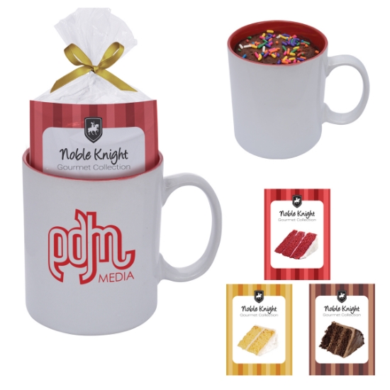 Picture of 11 Oz. Colored Stoneware Mug With Mug Cake