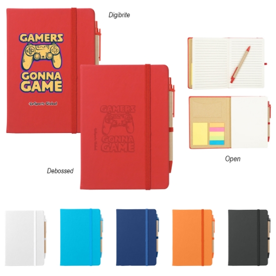 Picture of Journal Notebook With Sticky Notes & Flags