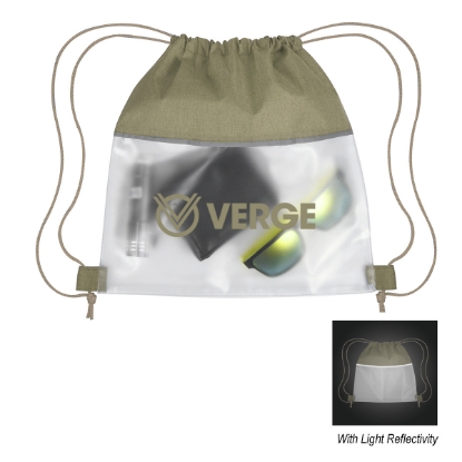 Picture of Reflective Heathered Frost Drawstring Bag