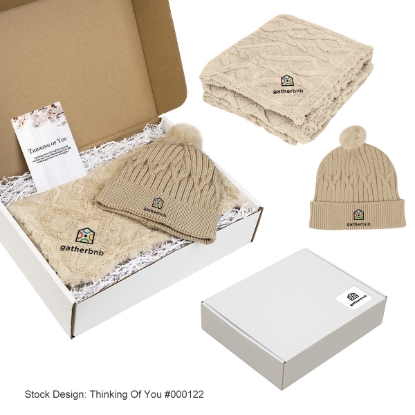 Picture of Bundle Up Beanie & Blanket Gift Set
