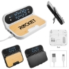 Picture of 15w Bamboo Folding Charger With Digital Clock
