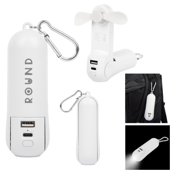 Picture of Rechargeable Power Bank With Fan & Flashlight