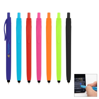 Picture of Zinnia Rubberized Pen With Stylus