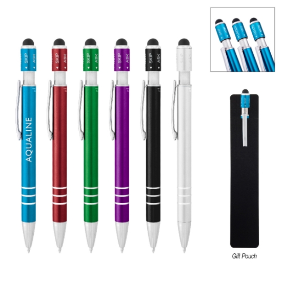 Picture of Recycled Aluminum Spin Game Top Pen With Stylus