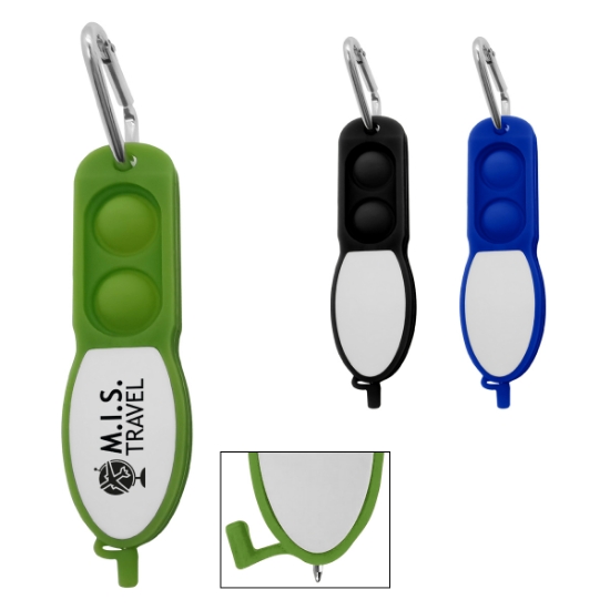Picture of Push Pop Pen With Carabiner