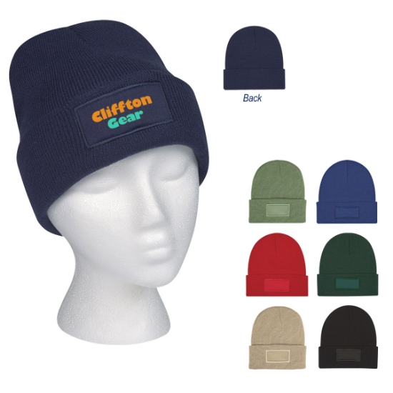 Picture of Patch Rpet Knit Beanie With Cuff