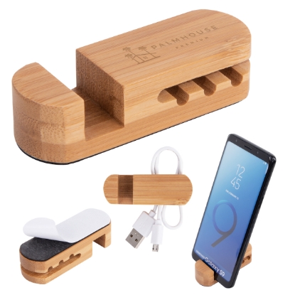 Picture of Bamboo Desktop Cable Organizer