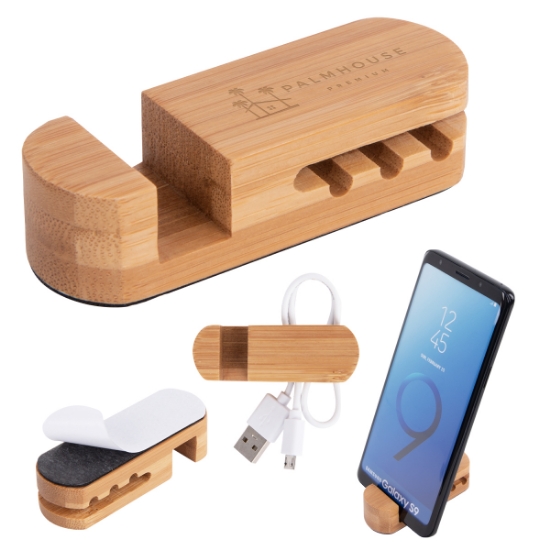 Picture of Bamboo Desktop Cable Organizer