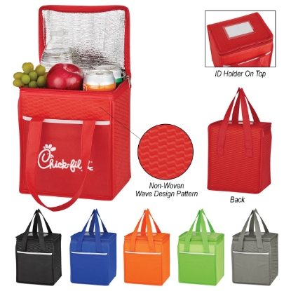 Picture of Non-woven Wave Design Kooler Lunch Bag