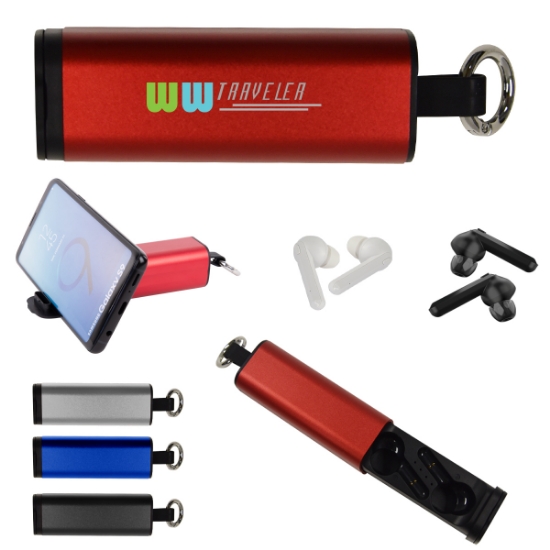 Picture of Tech Support True Wireless Earbuds & Phone Stand