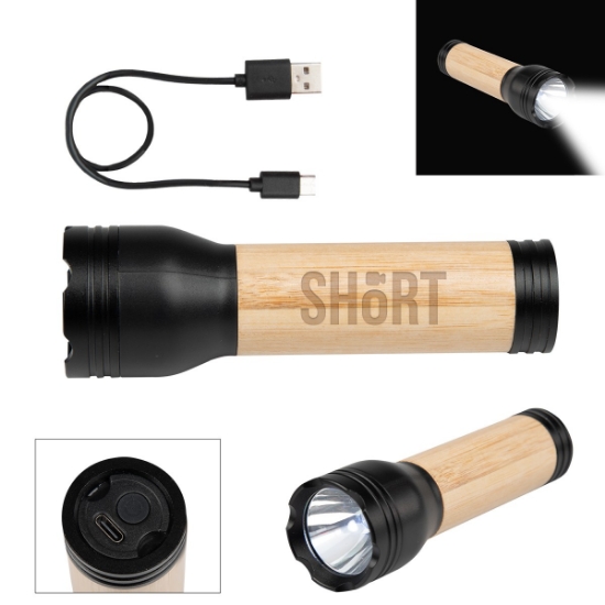 Picture of Bamboo Rechargeable Led Flashlight