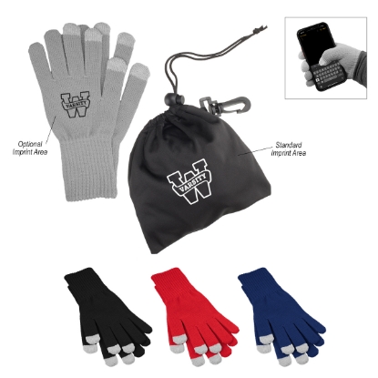 Picture of Touch Screen Gloves In Rpet Pouch