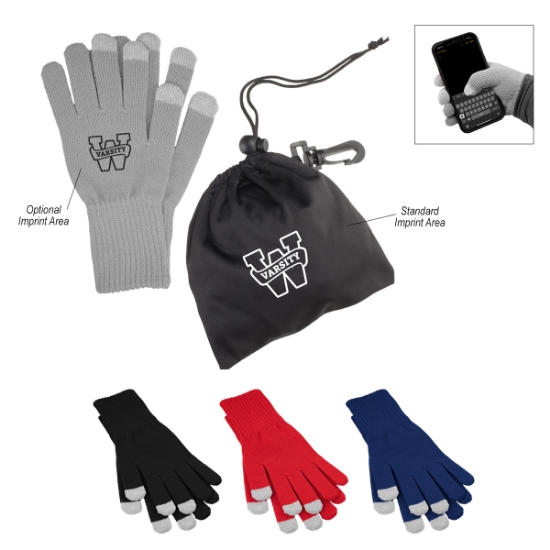Picture of Touch Screen Gloves In Rpet Pouch