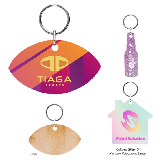 Picture of Full Color Wood Key Tag - 5"