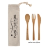 Picture of 3 Piece Bamboo Utensil Set In Travel Pouch