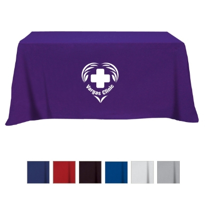 Picture of Flat Poly/cotton 4-sided Table Cover - Fits 6' Standard Table
