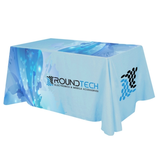 Picture of Flat All Over Dye Sub Table Cover - 4-sided, Fits 6' Table
