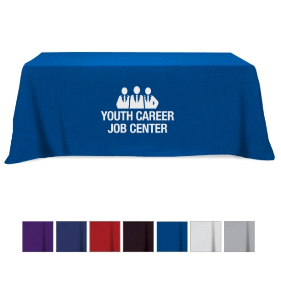 Picture of Flat Poly/cotton 4-sided Table Cover - Fits 8' Standard Table