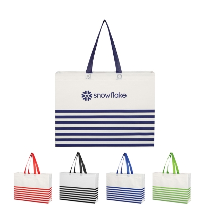 Picture of Non-woven Horizontal Stripe Tote Bag