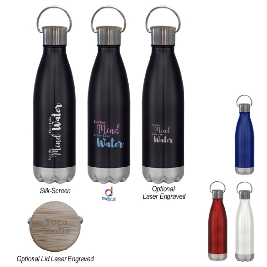 Picture of 16 Oz. Swiggy Stainless Steel Bottle With Bamboo Lid