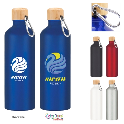 Picture of 25 Oz. Aluminum Tundra Bike Bottle With Bamboo Lid