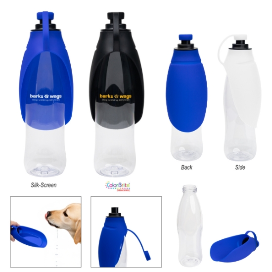 Picture of 21 Oz. Recycled Pet Water Bottle & Dispensing Bowl