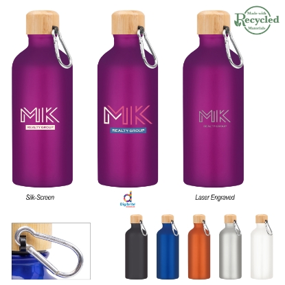 Picture of 20 Oz. Aluminum Tundra Bike Bottle With Bamboo Lid