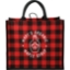 Picture of Buffalo Plaid Printed Jute Tote