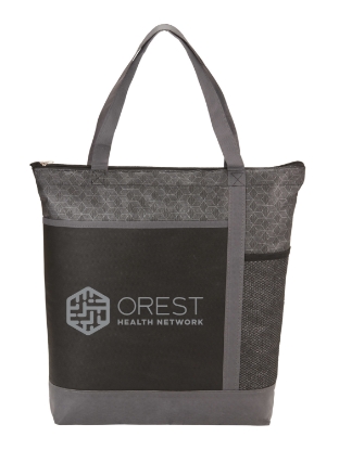 Picture of Chrome Non-Woven Zipper Convention Tote