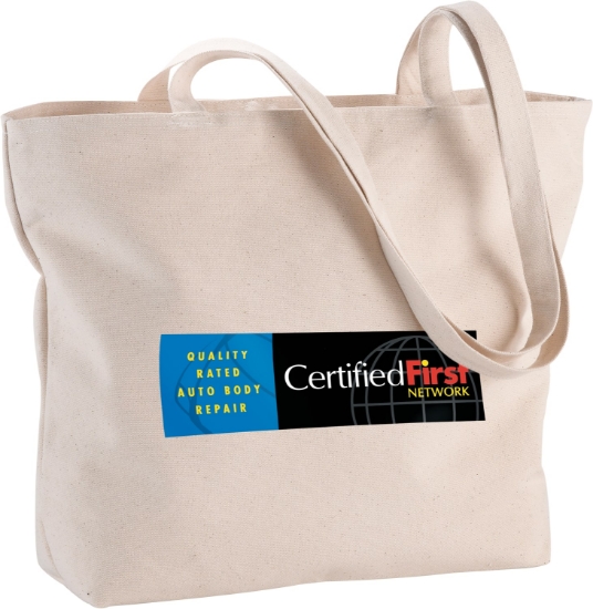 Picture of Zippered 10oz Cotton Canvas Shopper Tote
