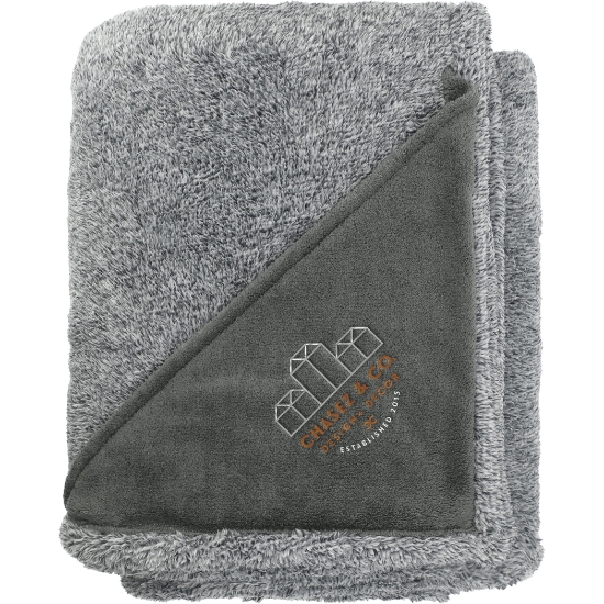 Picture of Heathered Fuzzy Fleece Blanket