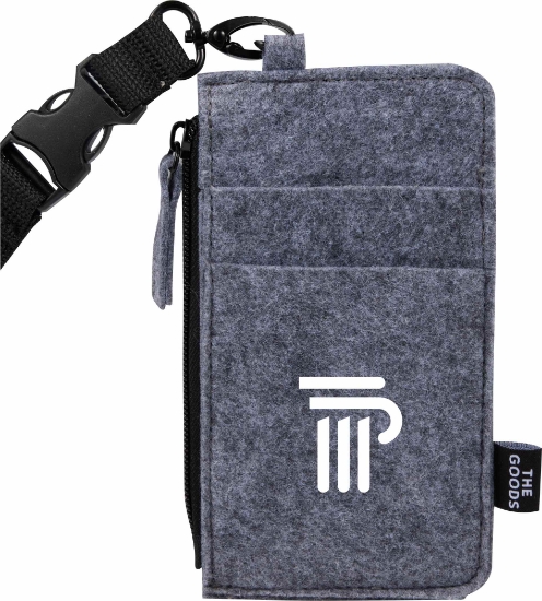 Picture of THE GOODS™ Recycled Felt Lanyard Wallet