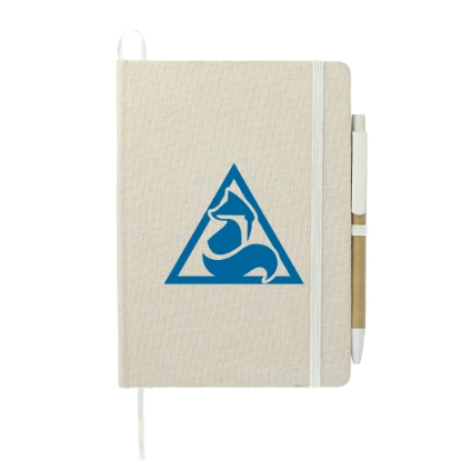 Picture of 5'' x 7'' Organic Cotton Bound Notebook w/Pen