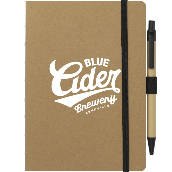 Picture of 5'' x 7'' FSC® Recycled Notebook and Pen Set