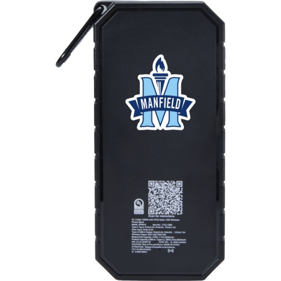 Picture of UL Listed 10,000 IPX5 Solar 15W Wireless Power Bank