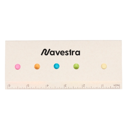 Picture of Recycled Milk Carton Sticky Notes & Ruler Pad