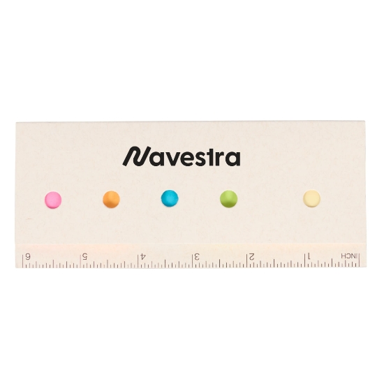 Picture of Recycled Milk Carton Sticky Notes & Ruler Pad