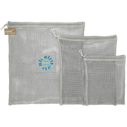 Picture of Recycled Cotton Mesh Cinch Pouch Set
