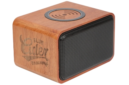 Picture of Wood Bluetooth Speaker with Wireless Charging Pad