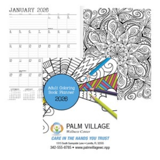 Adult Coloring Book Planner 2026 Calendar