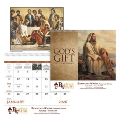 God's Gift wo Funeral Pre-Planning Sheet - Spiral 2026 Calendar