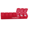 7 Day Pill Cases Translucent Red
