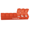 7 Day Pill Cases Translucent Orange