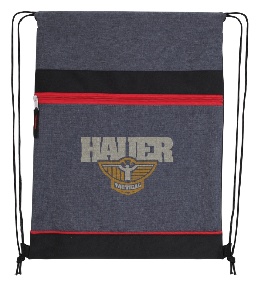 Good Value™ RPET Two-Tone Drawstring Backpack - Red