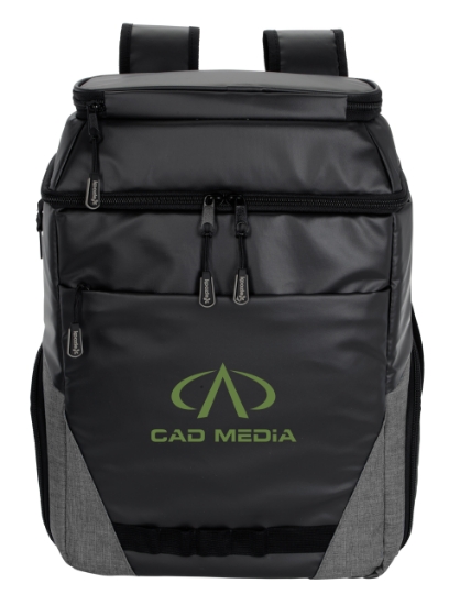 Koozie® Empire Recycled PVB Cooler Backpack - Gray