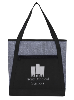 Good Value™ Heathered RPET Non-Woven Tote - Black