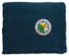 Cable Knit Sherpa Blanket - Navy